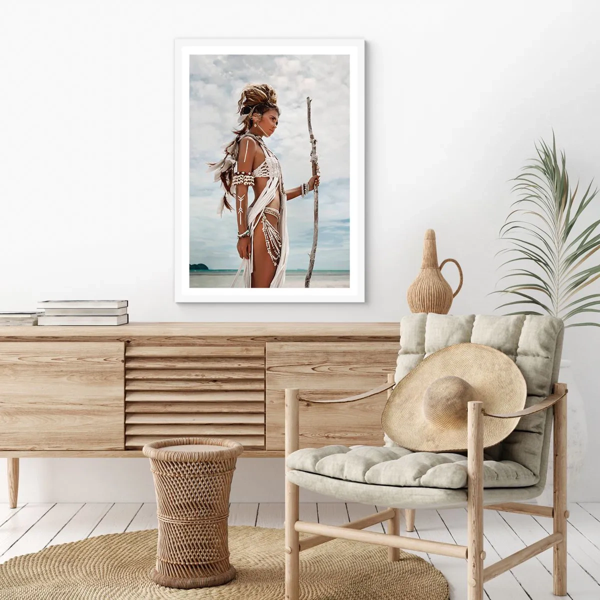 Plakat w białej ramie - Królowa tropików - 70x100 cm