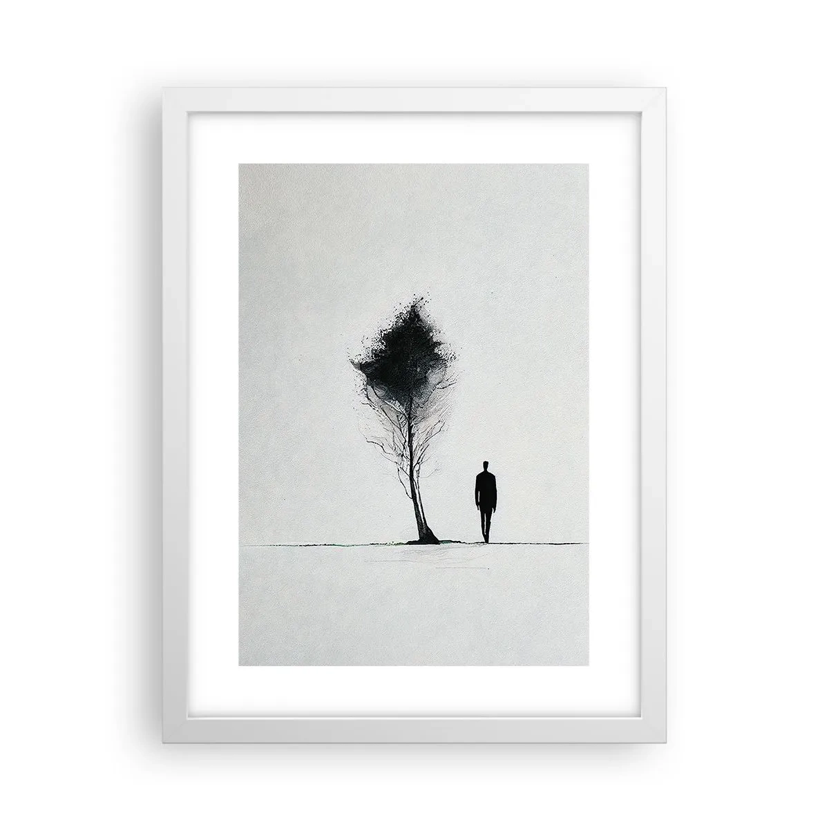 Plakat w białej ramie - Wszyscy wędrujemy - 30x40 cm