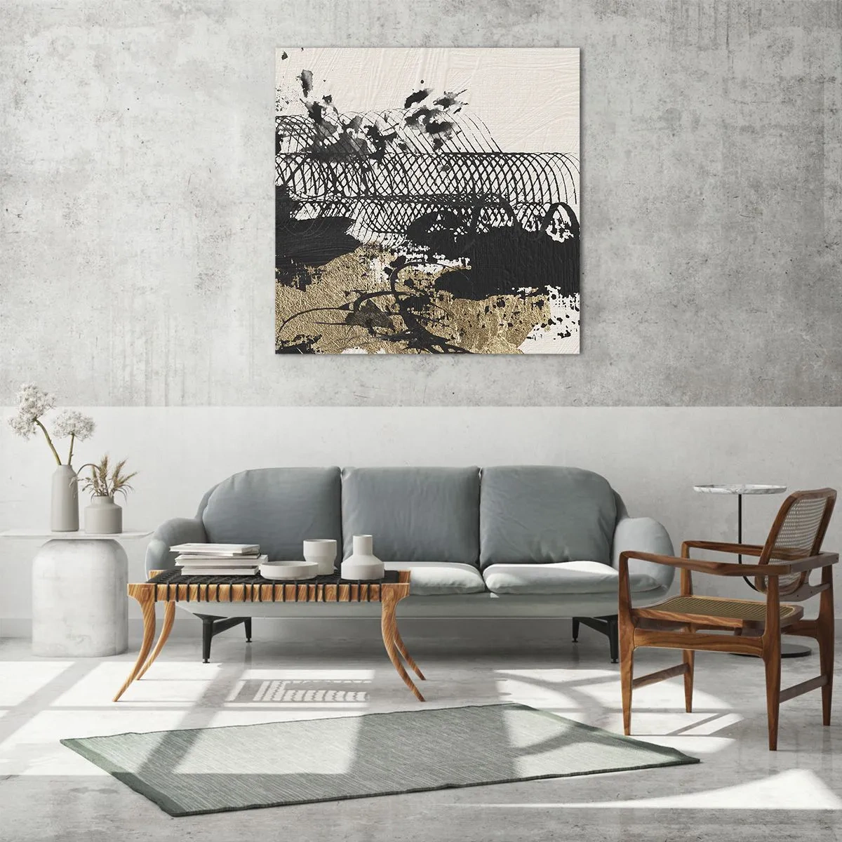 Obraz na szkle - Kompozycja z pasją - 40x40 cm