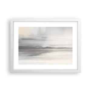 Plakat w białej ramie - Zamyślona dal - 40x30 cm