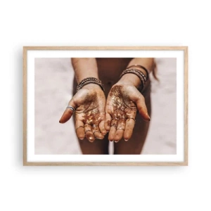 Plakat w ramie jasny dąb - Dar dla ciebie - 70x50 cm