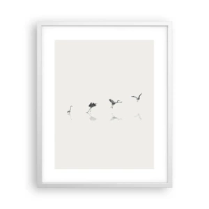 Plakat w białej ramie - Cztery proste kroki - 40x50 cm