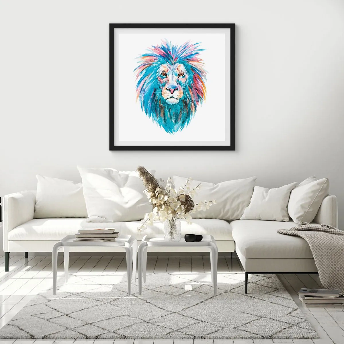 Plakat w czarnej ramie - Elektryzująca aura - 30x30 cm