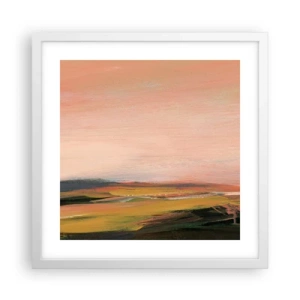 Plakat w białej ramie - W różowej tonacji - 40x40 cm