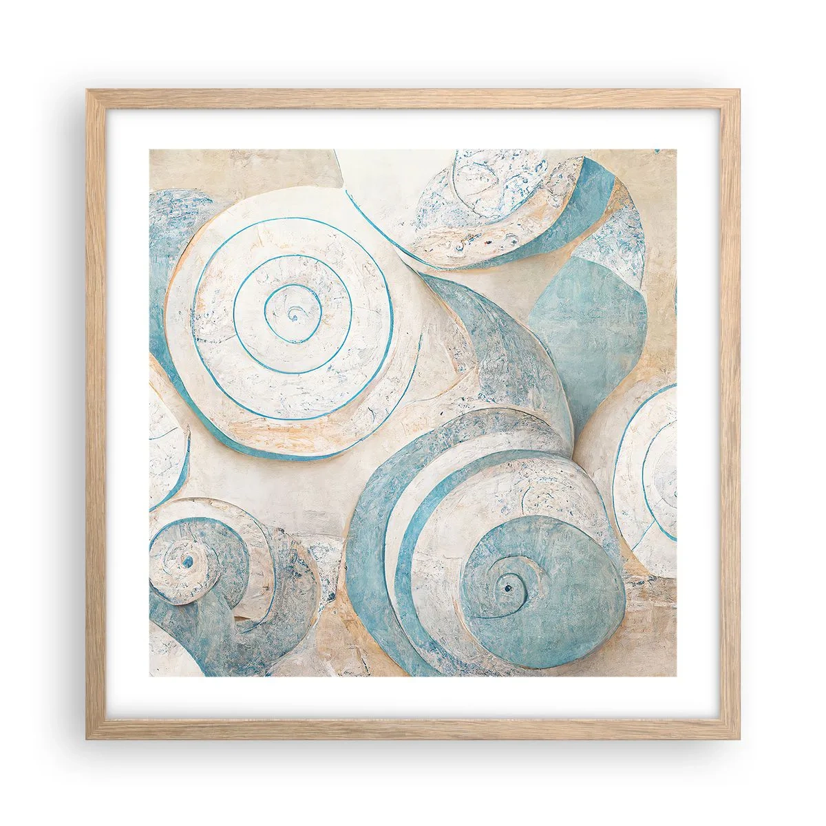 Plakat w ramie jasny dąb - Co kryje muszla? - 50x50 cm