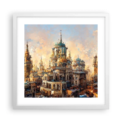 Plakat w białej ramie - Miasto miast - 40x40 cm