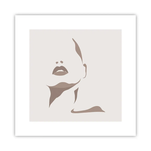 Plakat - Stworzona ze światła i cienia - 30x30 cm