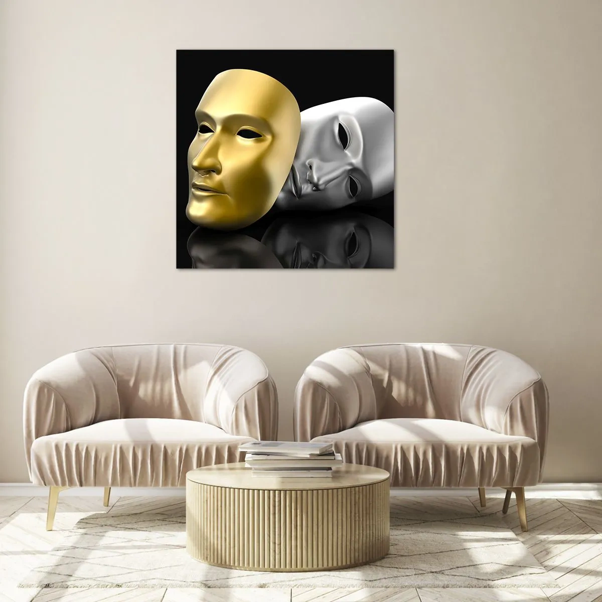 Obraz na szkle - Życie to jest teatr - 40x40 cm