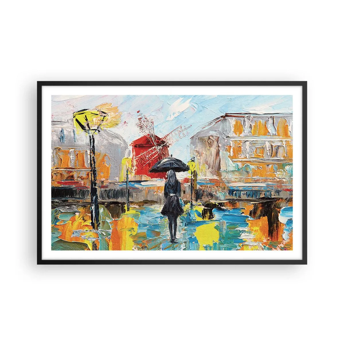 Plakat w czarnej ramie - Paryskie legendy - 91x61 cm