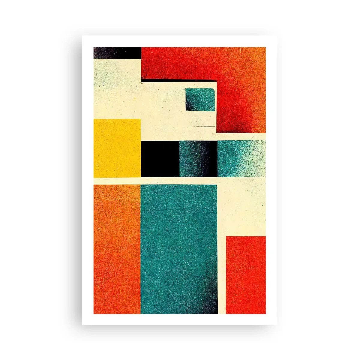 Plakat - Abstrakcja geometryczna – dobra energia - 61x91 cm