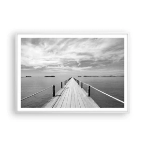 Plakat w białej ramie - A może podróż… - 100x70 cm