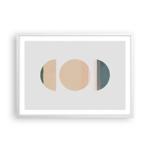 Plakat w białej ramie - Koło za kołem - 70x50 cm