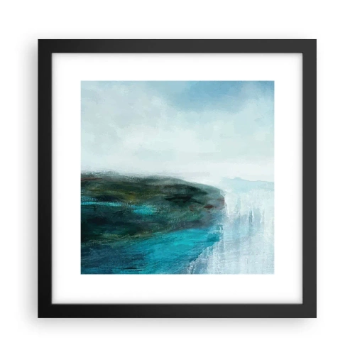 Plakat w czarnej ramie - Abstrakcja marynistyczna - 30x30 cm