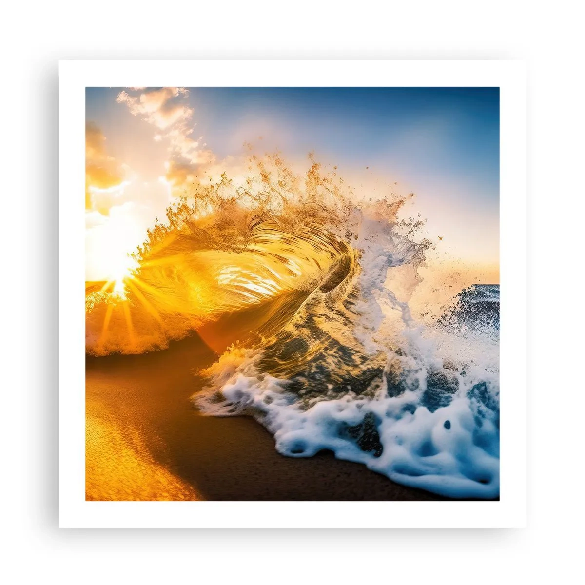 Plakat - Zabawa na piasku - 60x60 cm