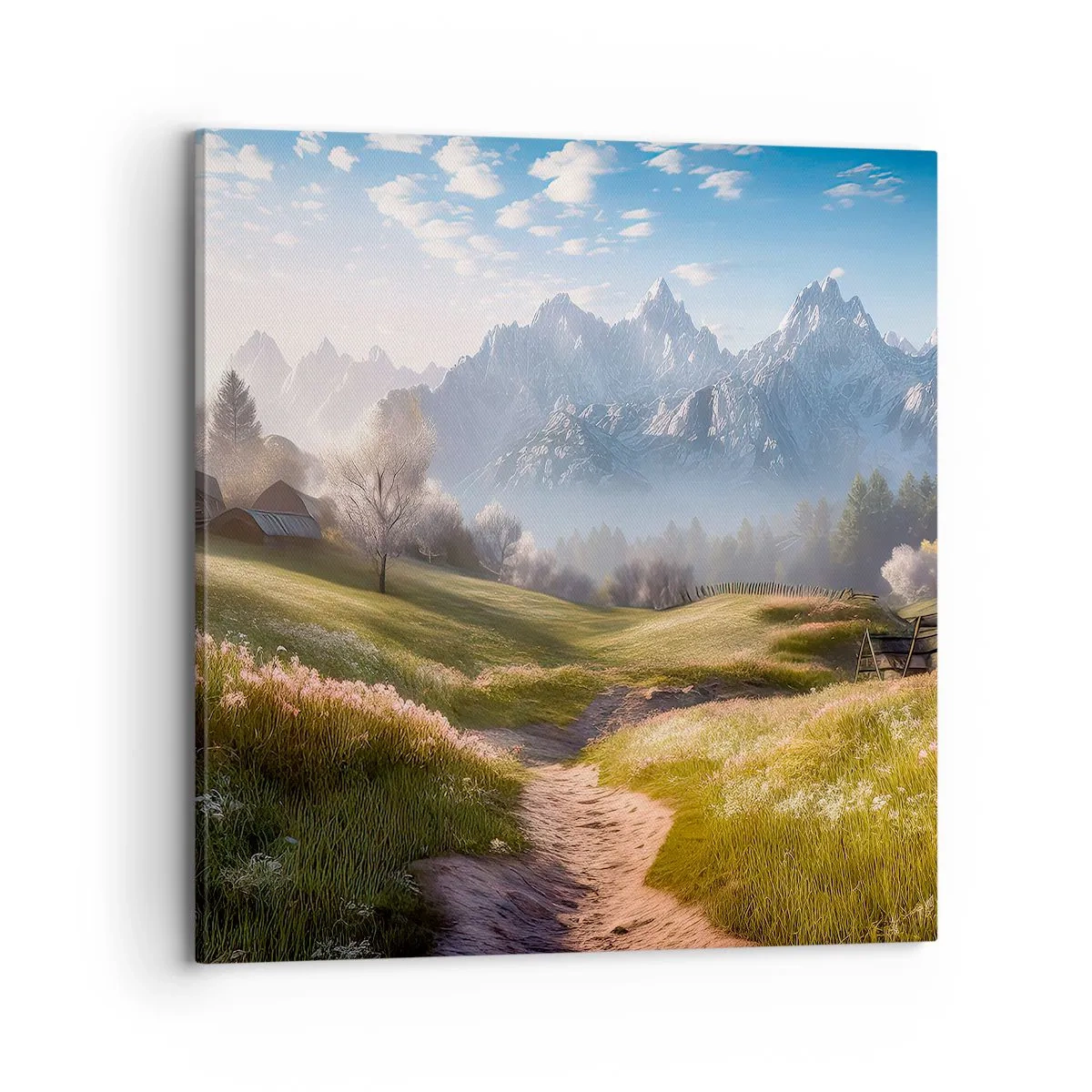 Obraz na płótnie - Sielska dolina - 70x70 cm