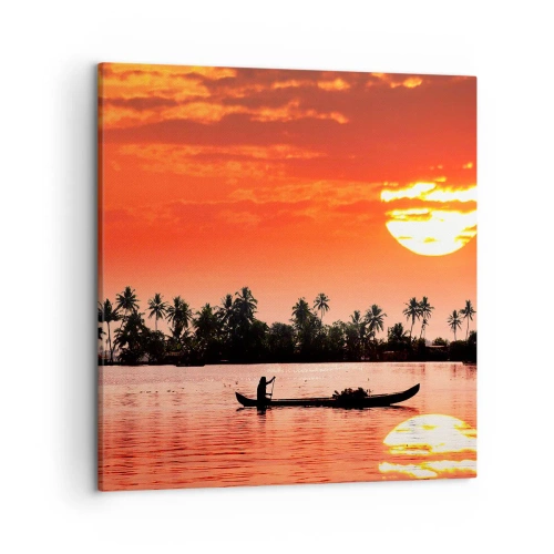 Obraz na płótnie - Spokój tropików o zachodzie - 50x50 cm