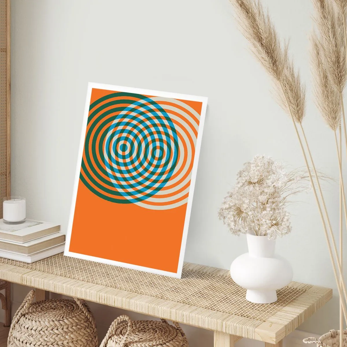 Plakat - Abstrakcyjna wariacja kolista - 30x40 cm