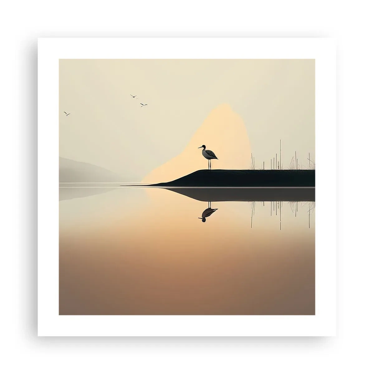 Plakat - Pan na jeziorze - 50x50 cm