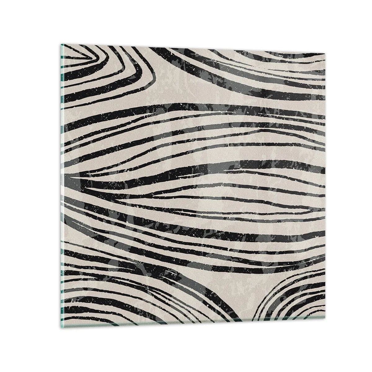 Obraz na szkle - Rozlewisko linii - 40x40 cm