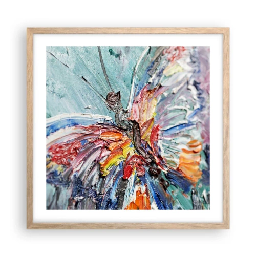 Plakat w ramie jasny dąb - Pomalowany przez naturę - 50x50 cm