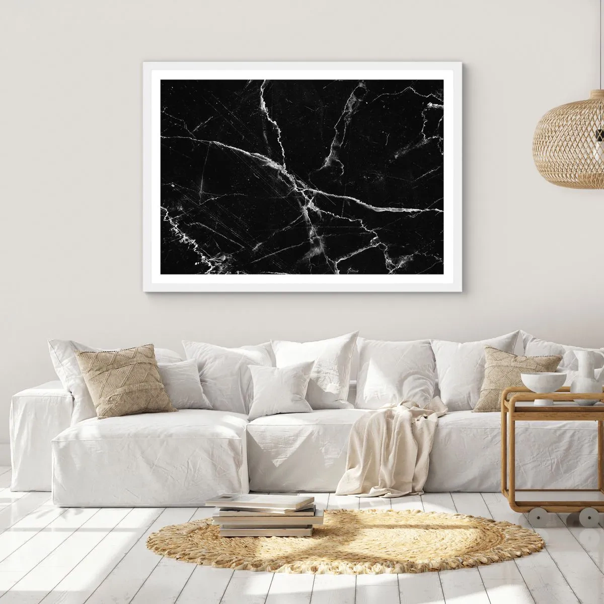 Plakat w białej ramie - Sekretne życie kamienia - 91x61 cm