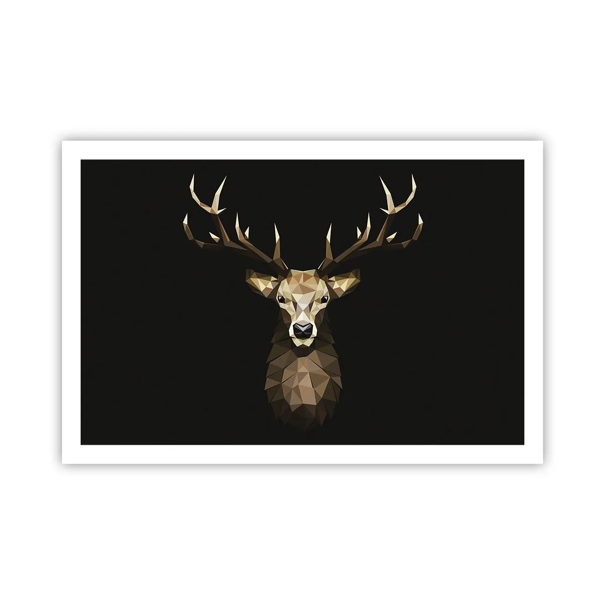 Plakat - Kubistyczny jeleń - 91x61 cm