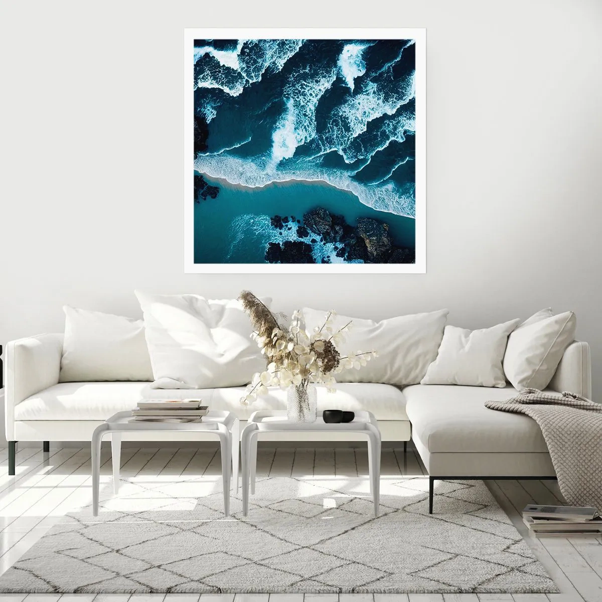 Plakat - Otulone falami - 60x60 cm