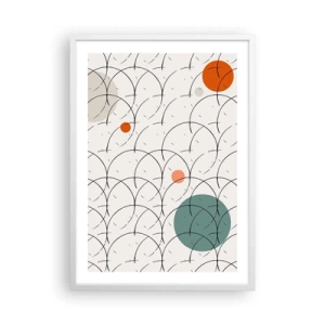 Plakat w białej ramie - W pop-artowym duchu - 50x70 cm