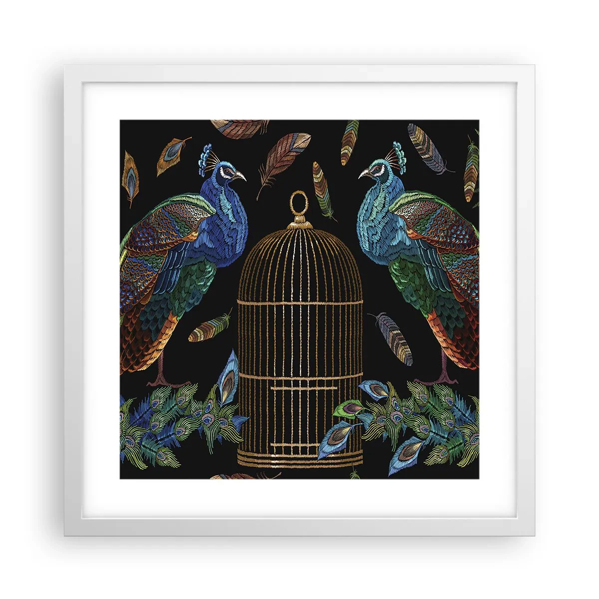 Plakat w białej ramie - W królewskich szatach - 40x40 cm