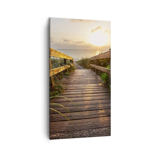 Obraz na płótnie - I wprost nad brzeg - 45x80 cm