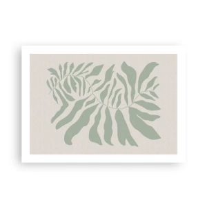 Plakat - Szmaragdowa gałązka - 70x50 cm
