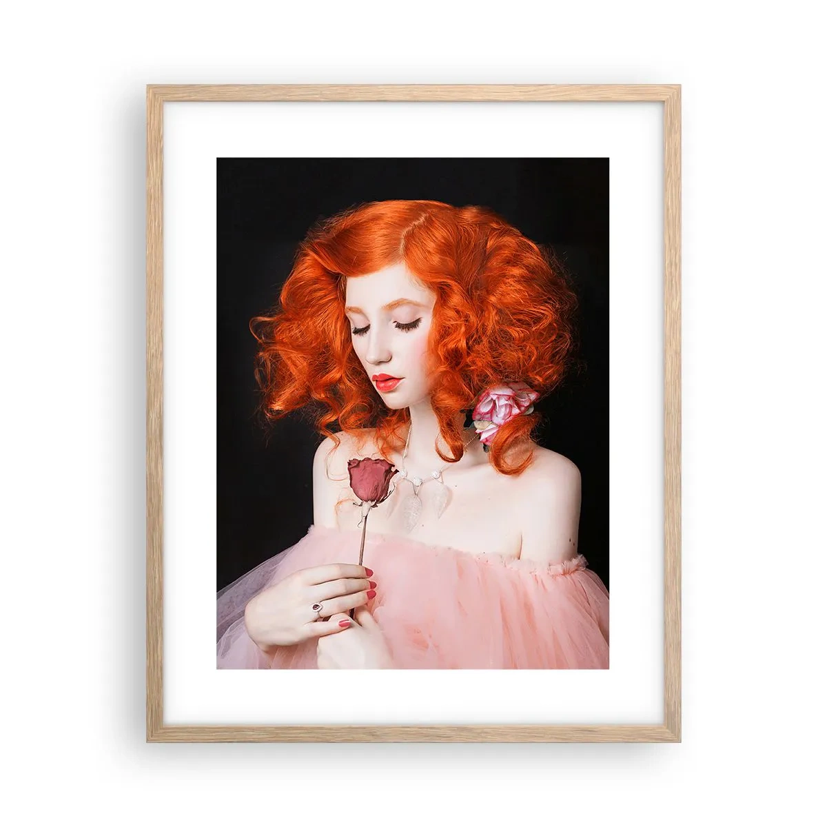 Plakat w ramie jasny dąb - W barokowym stylu - 40x50 cm