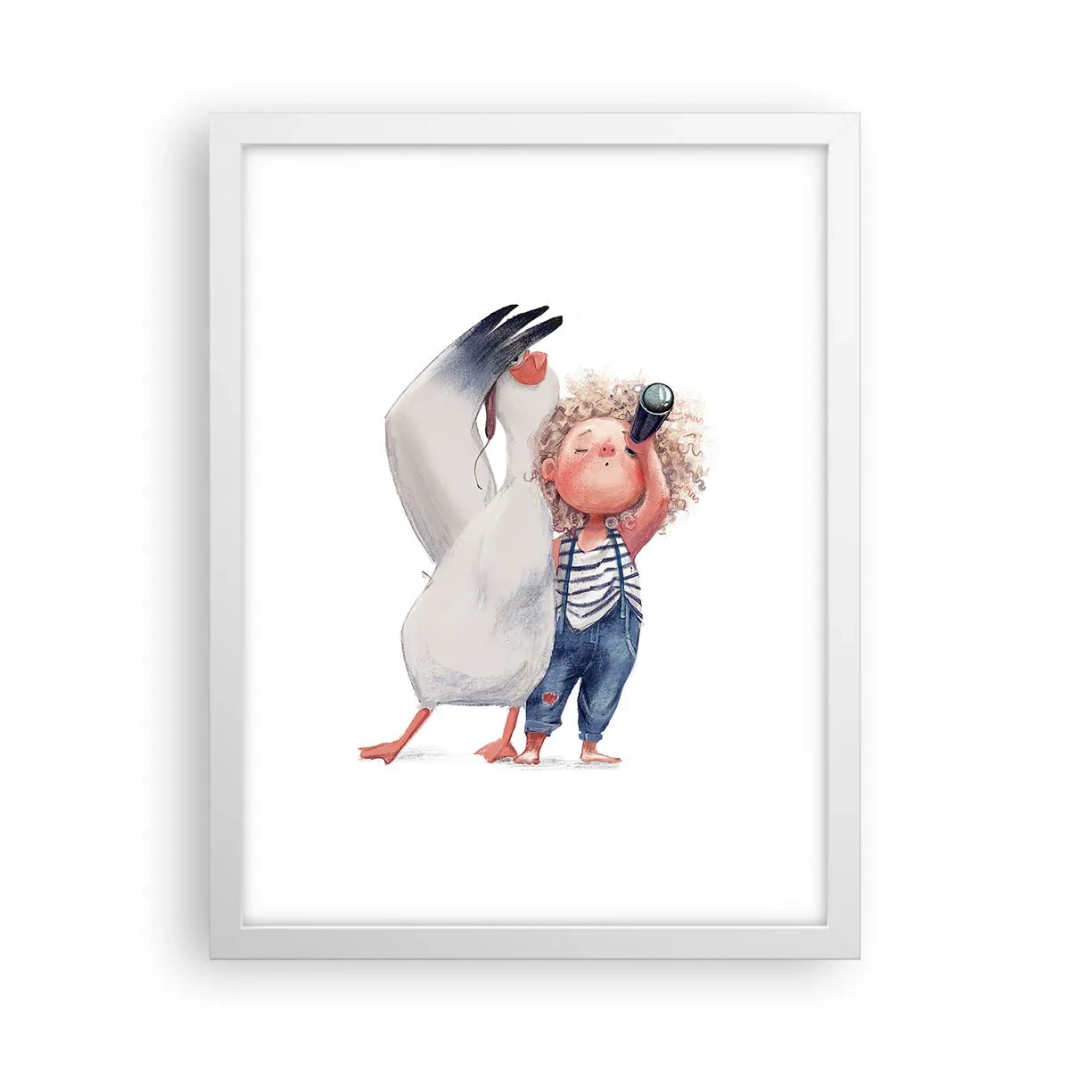 Plakat w białej ramie - Plan wielkiej podróży - 30x40 cm