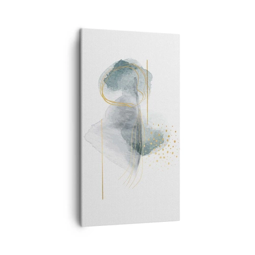 Obraz na płótnie - O związkach szarości i złota - 45x80 cm