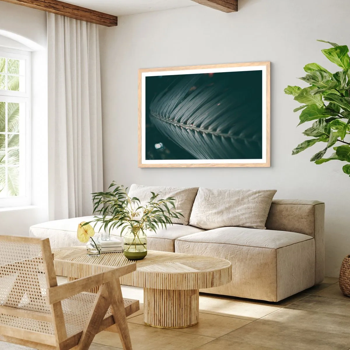 Plakat w ramie jasny dąb - Precyzja natury - 50x40 cm