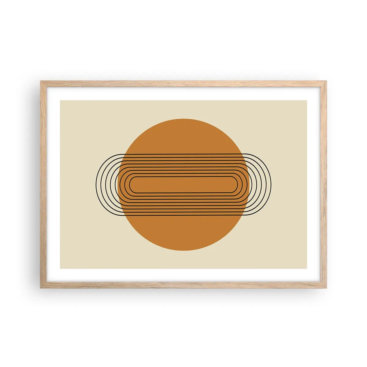 Plakat w ramie jasny dąb - Plan doskonały - 70x50 cm