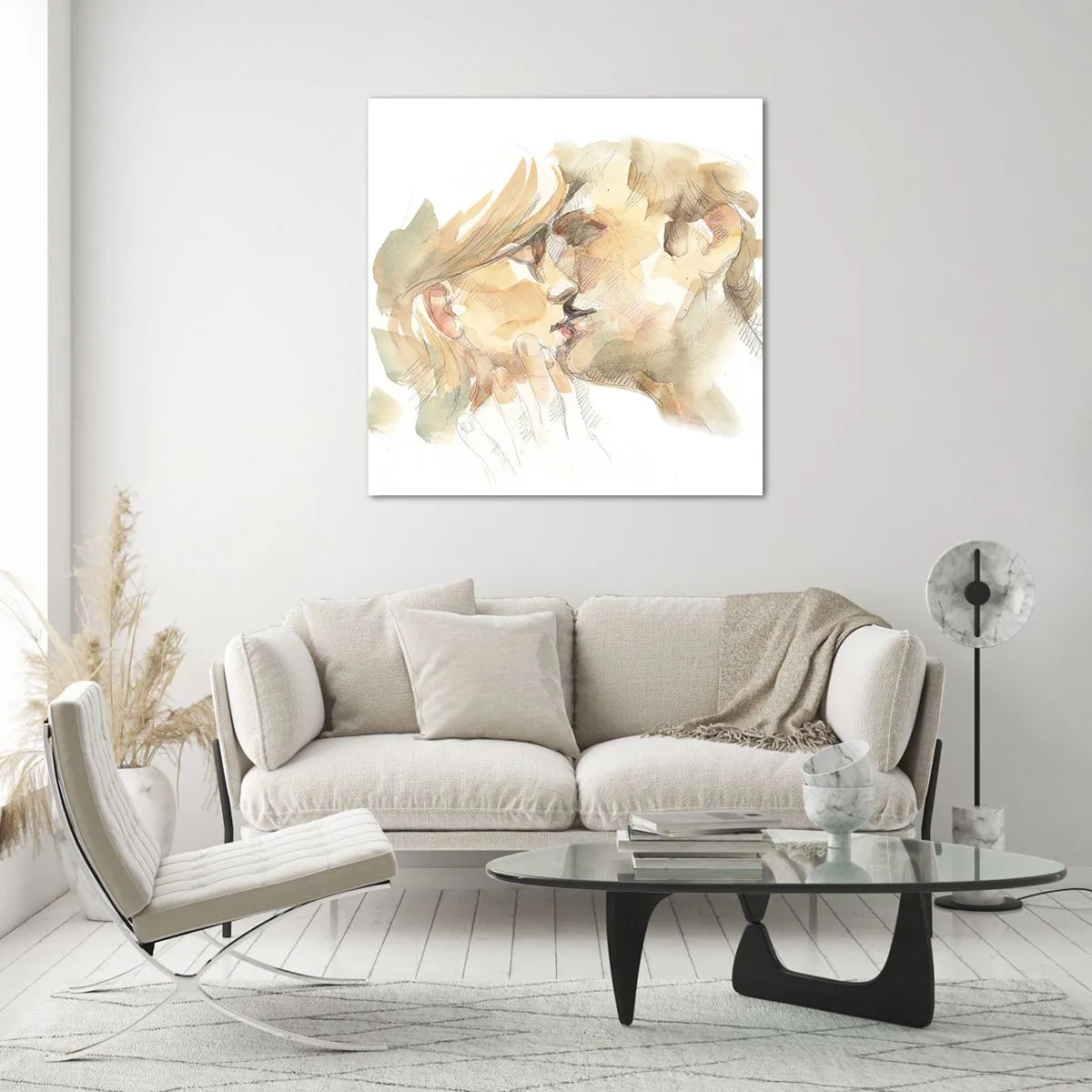 Obraz na szkle - Odnaleziona połowa? - 60x60 cm