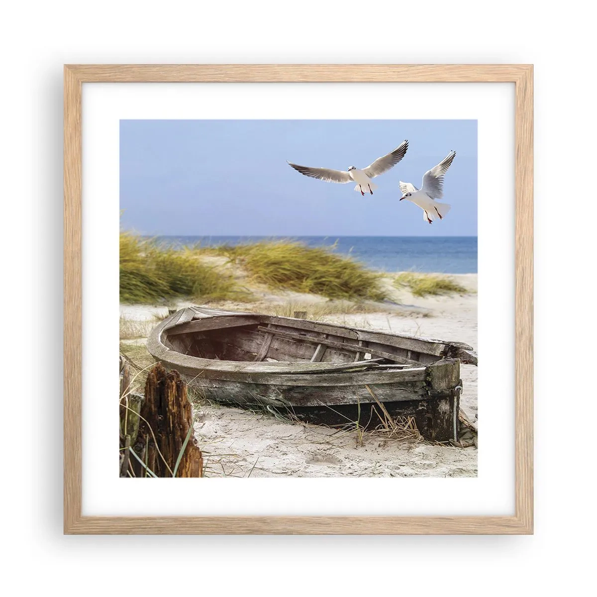 Plakat w ramie jasny dąb - Skąpane wiatrem - 40x40 cm