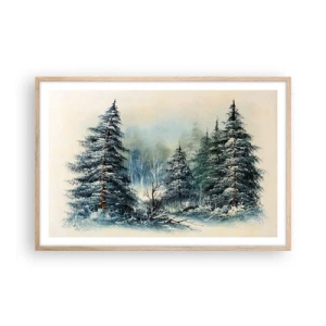 Plakat w ramie jasny dąb - Gotowe do Świąt - 91x61 cm