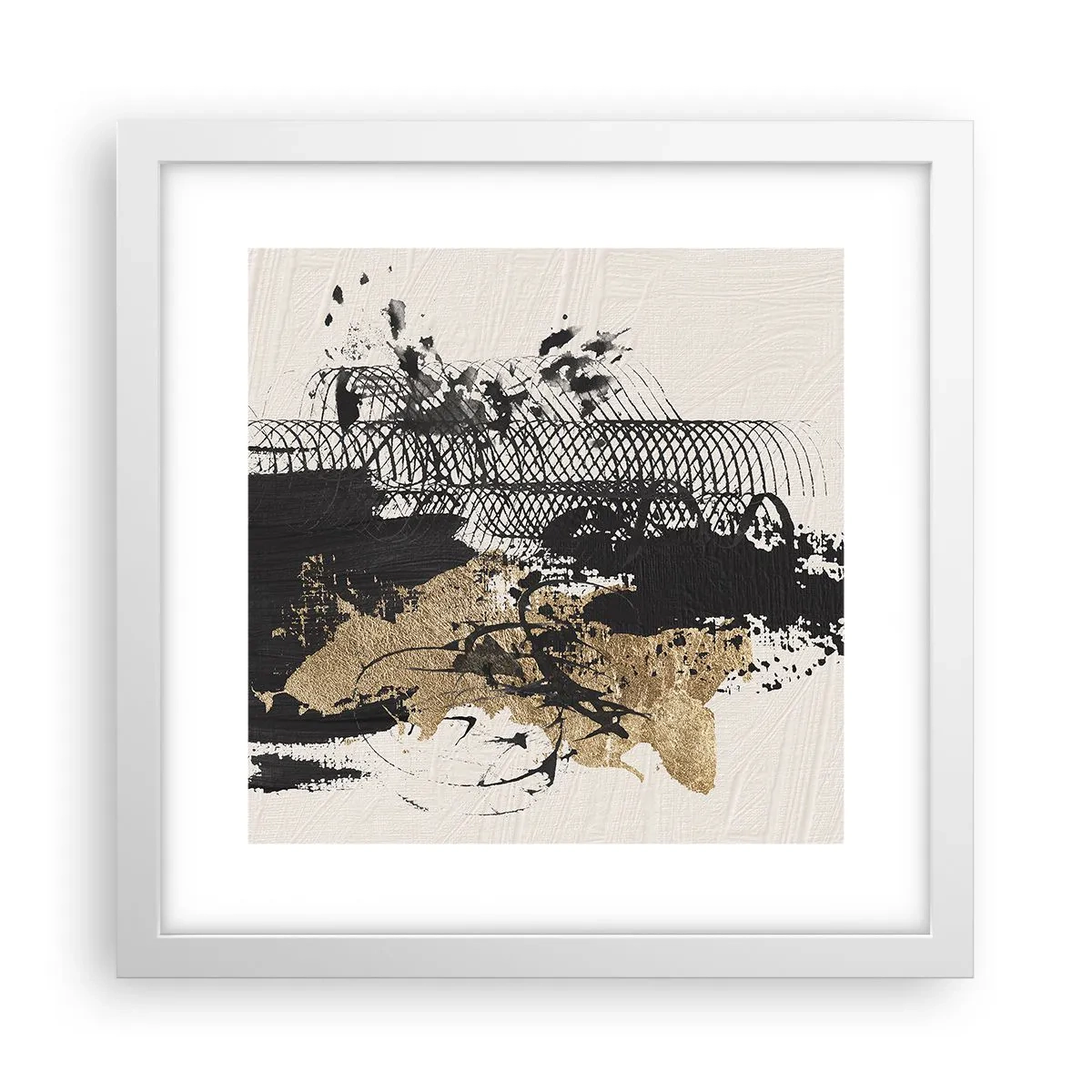 Plakat w białej ramie - Kompozycja z pasją - 30x30 cm