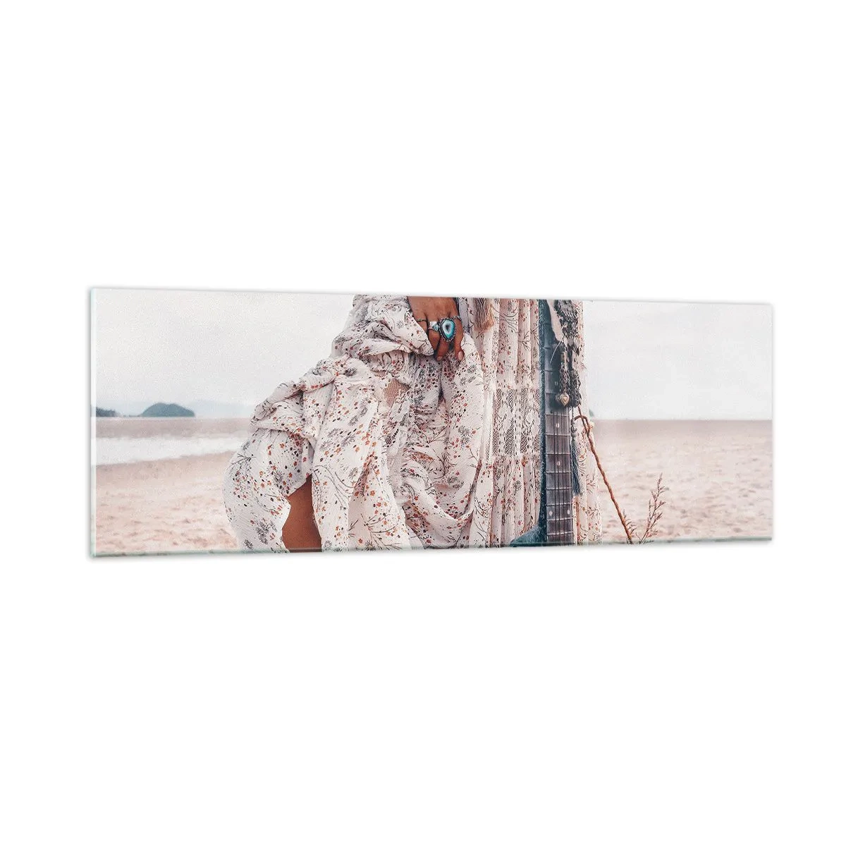 Obraz na szkle - Dzieci kwiaty w drodze - 90x30 cm