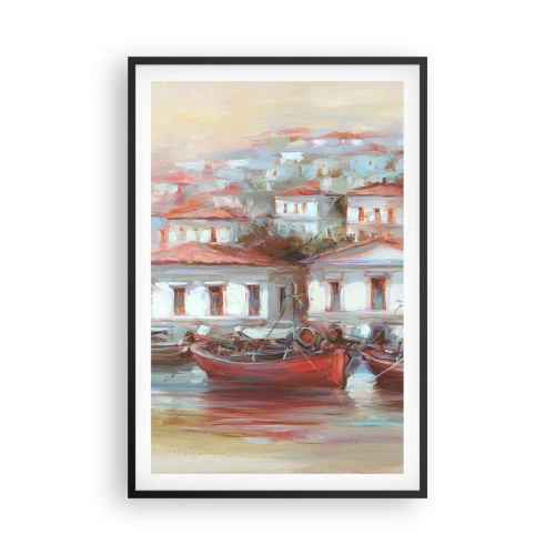 Plakat w czarnej ramie - Szczęśliwe miasteczko - 61x91 cm