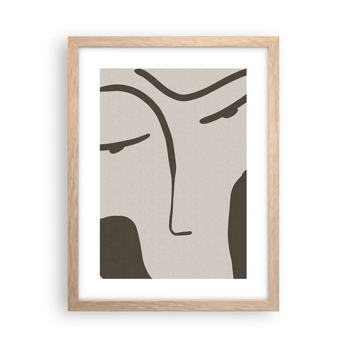 Plakat w ramie jasny dąb - Jak z obrazu Modiglianiego - 30x40 cm