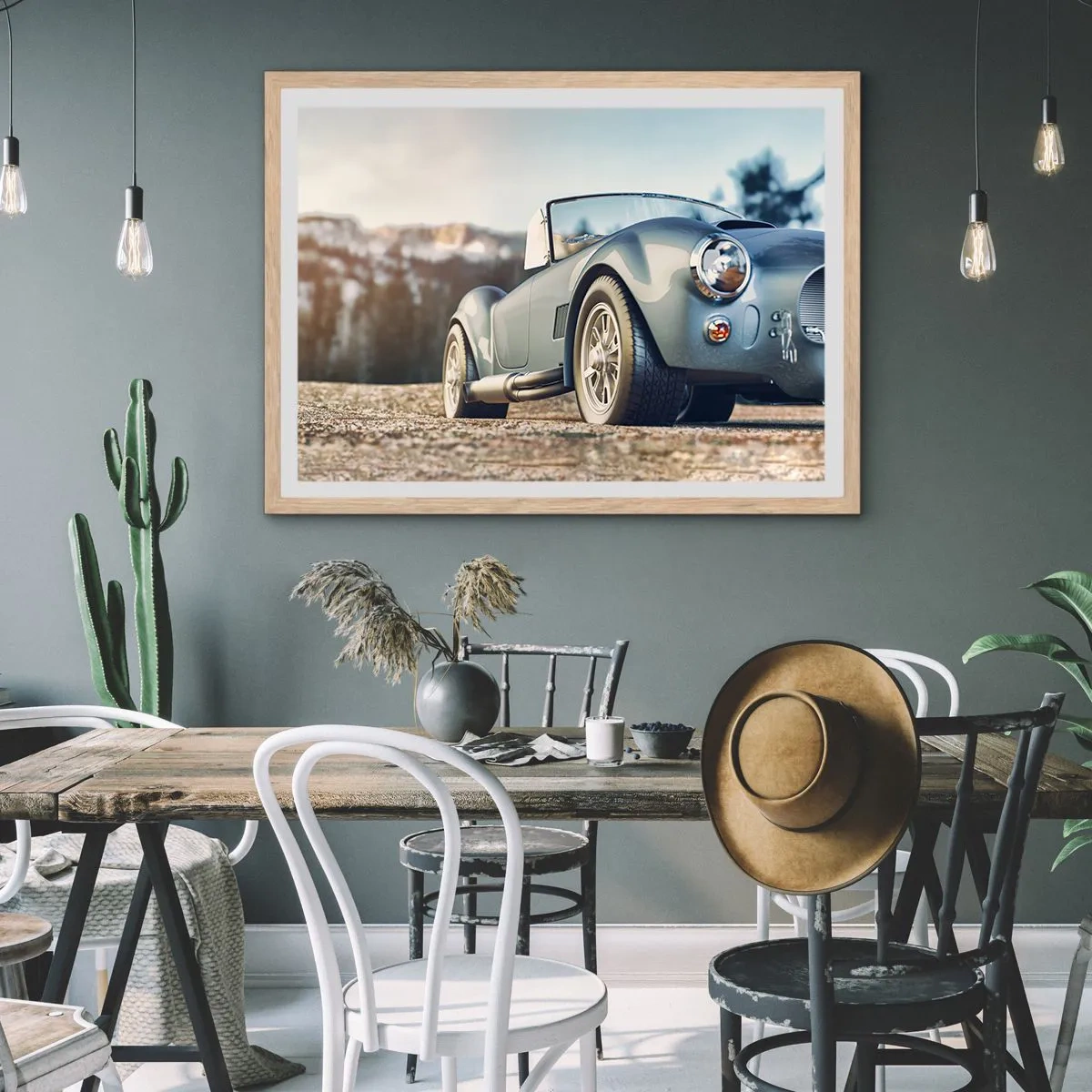 Plakat w ramie jasny dąb - Bo liczy się styl - 91x61 cm