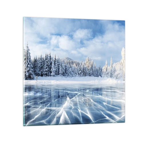 Obraz na szkle - Olśniewający i krystaliczny widok - 60x60 cm