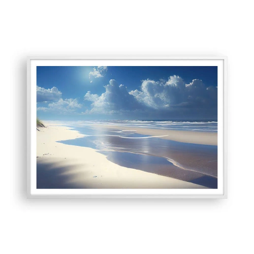 Plakat w białej ramie - Rajskie wakacje - 100x70 cm