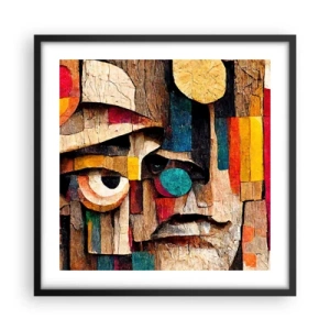 Plakat w czarnej ramie - Widzę cię… - 50x50 cm