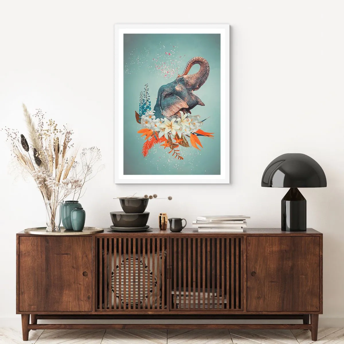 Plakat w białej ramie - Ryk radości - 61x91 cm