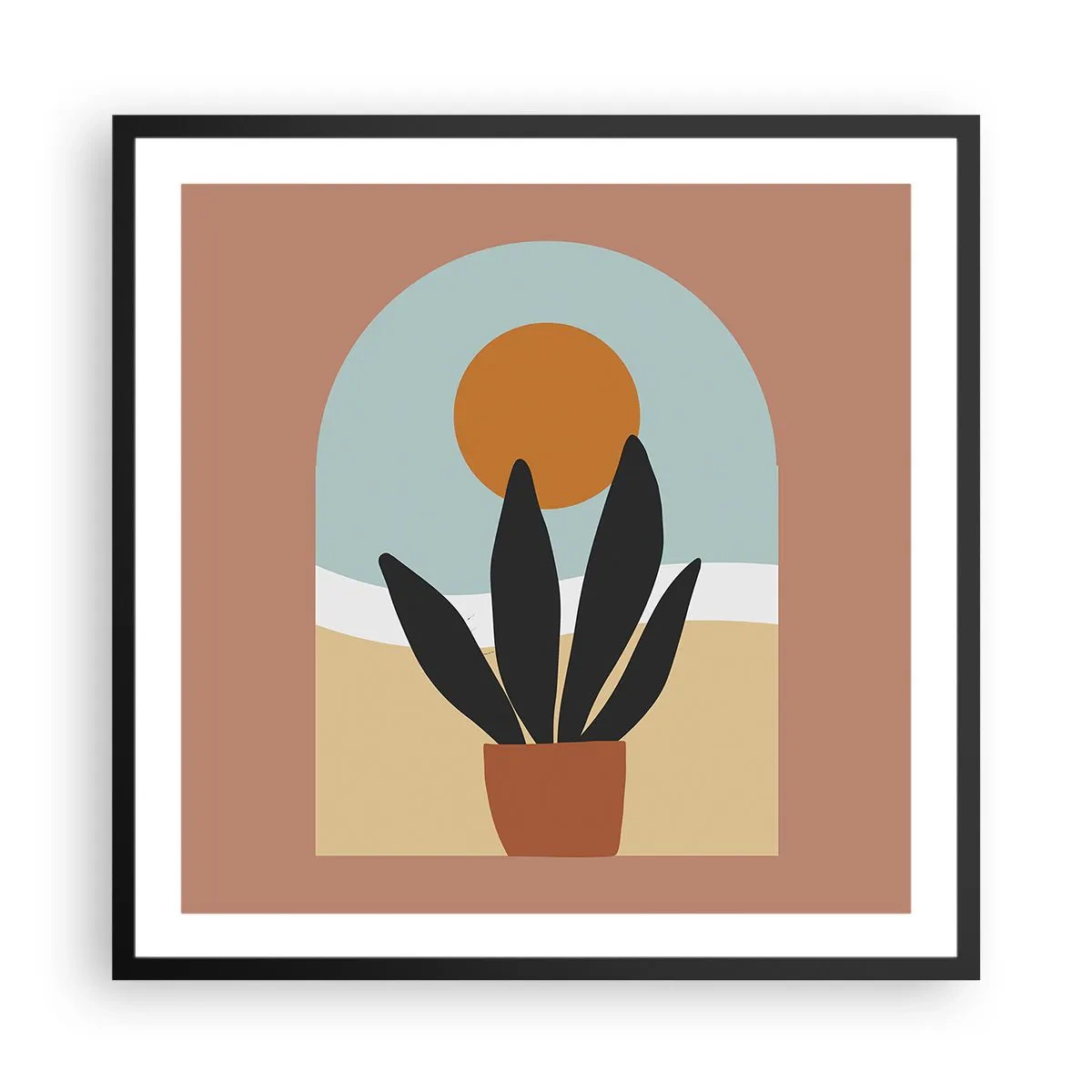 Plakat w czarnej ramie - Drobne radości - 60x60 cm