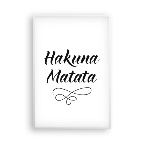 Plakat w białej ramie - Najlepsza rada - 61x91 cm